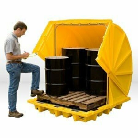 EAGLE Soft Top Containment Unit, 4 Drum, Yllw, True, 10,000 lbs., 74in X 60.5in X 68in, 90 lbs 1645STC
